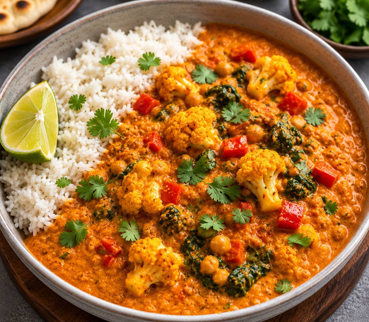 Coconut Lentil & Cauliflower Curry