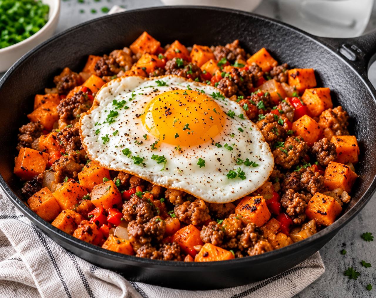 Sweet Potato & Turkey Breakfast Hash
