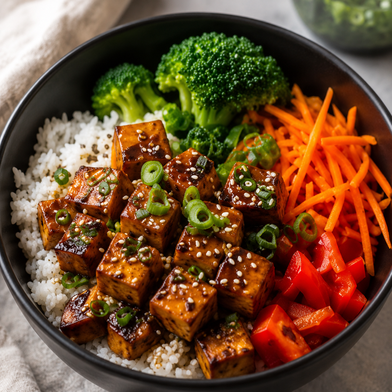 Recipe Name: Teriyaki Tofu Rice Power Bowl