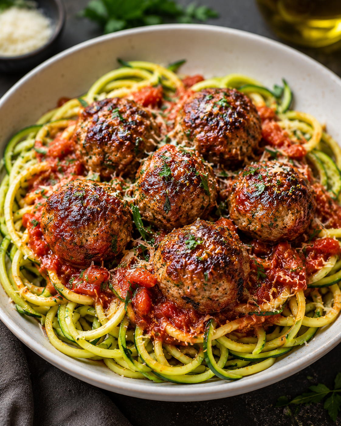 Recipe Name: Turkey Meatballs with Zucchini Noodles