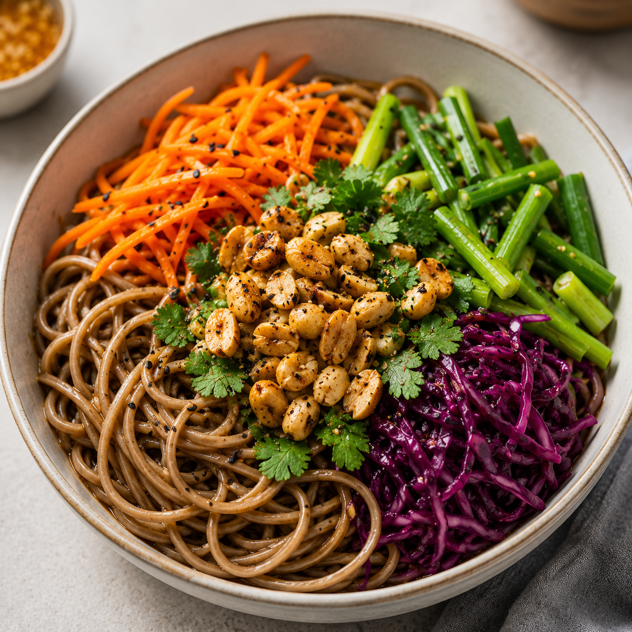 Recipe Name: Spicy Peanut Soba Noodle Bowl