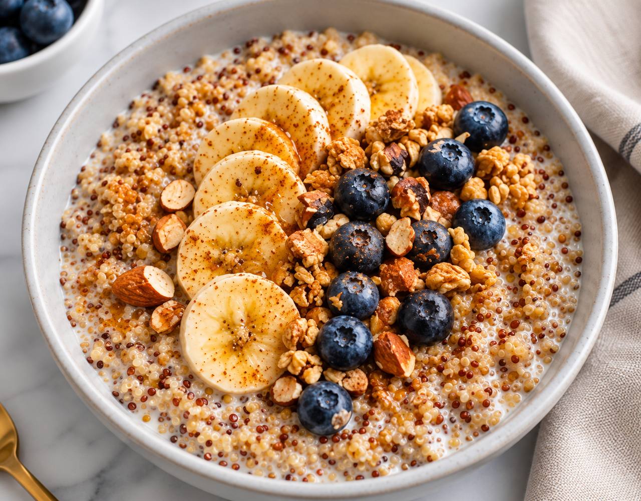 Cinnamon Quinoa Breakfast Bowl