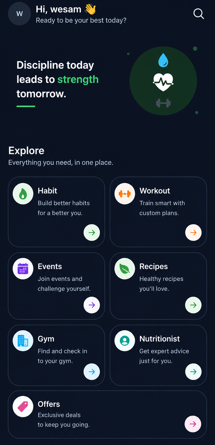 Nasheet home screen